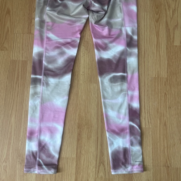 Columbia Boundless Trek Performance Full Length Pink Marbled Leggings Size Small - Picture 9 of 10